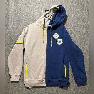 Disney Cruise Line Hoodie mens M colorblock tan blue Mickey graphic Set Sail NEW